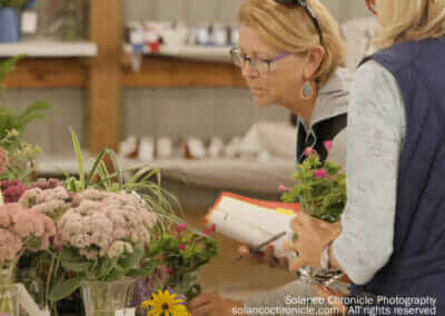 Woman Flower Judging